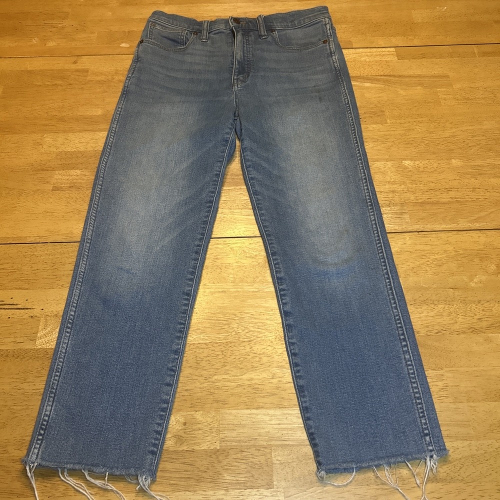 Madewell Straight Leg Jeans in Medium Blue Wash